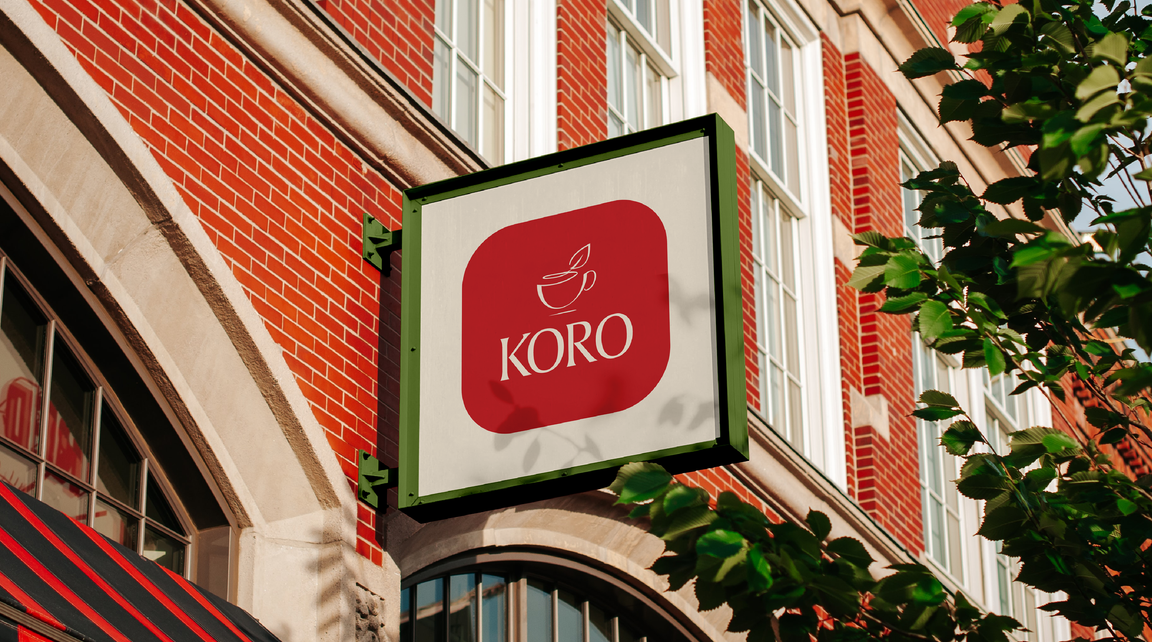 Mockup of the KORO logo