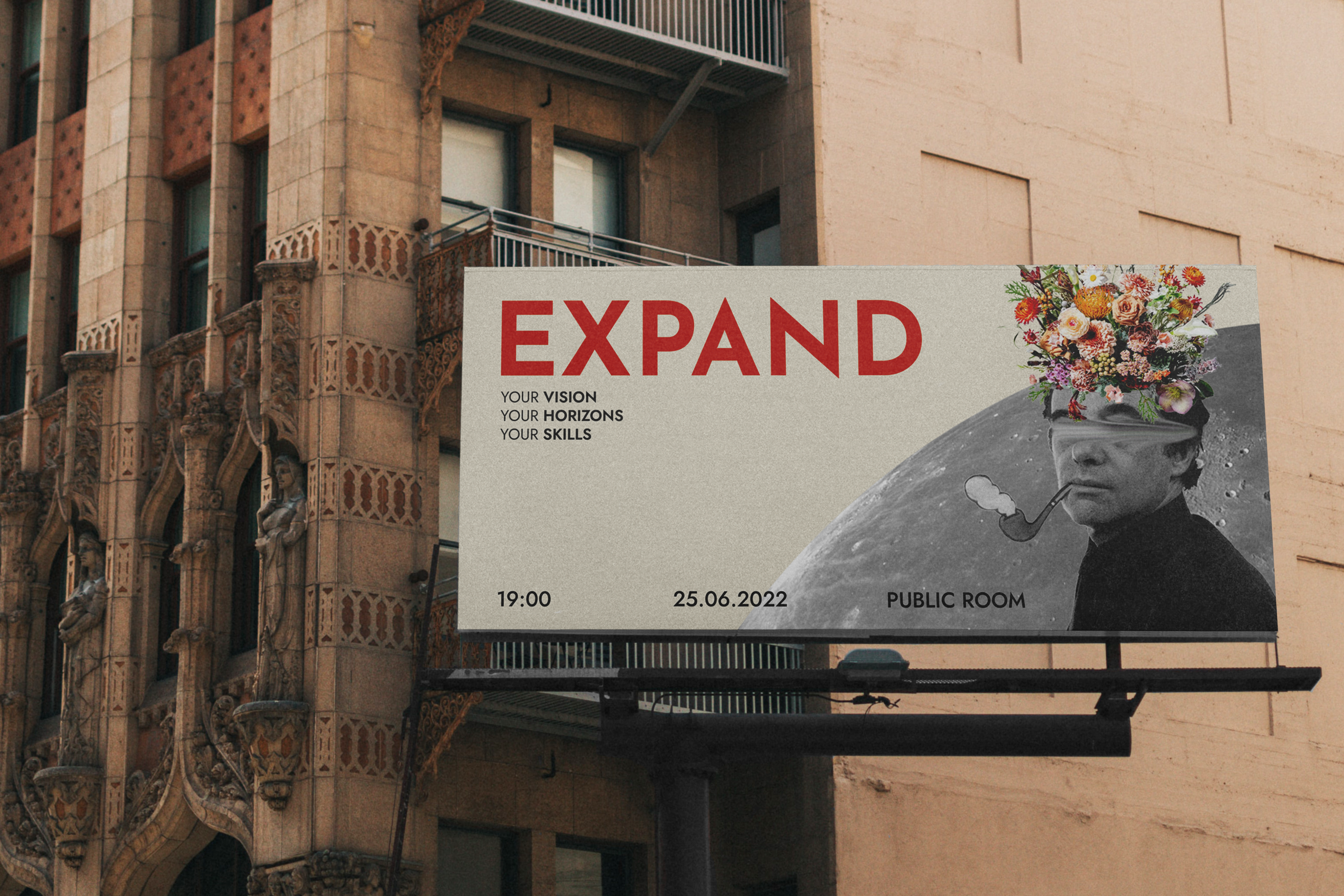 Mockup of a billboard